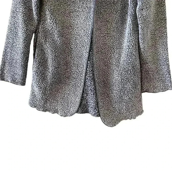 Pink Victoria’s Secret Gray Open Front Sherpa  Hooded Jacket Sz One Size #1482 - Picture 4 of 11